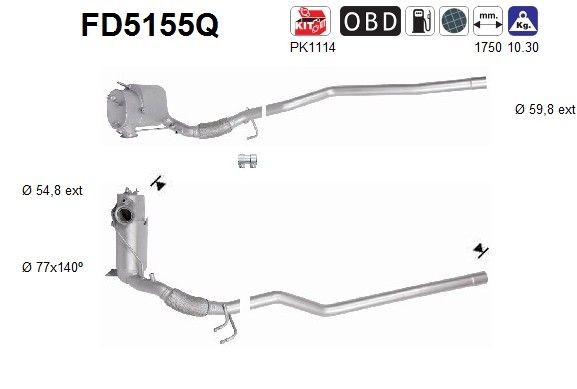 AS FD5155Q: Tahmafilter