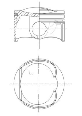 MAHLE ORIGINAL 033 PI 00109 000: Piston cu segment piston, fara canal de racire