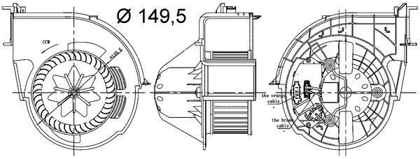 MAHLE ORIGINAL AB 83 000S: Ventilator, habitaclu 12V