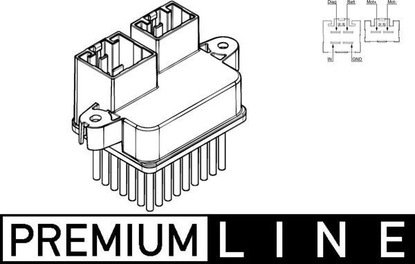 MAHLE ORIGINAL ABR 107 000P: Regulator, kabineventilator