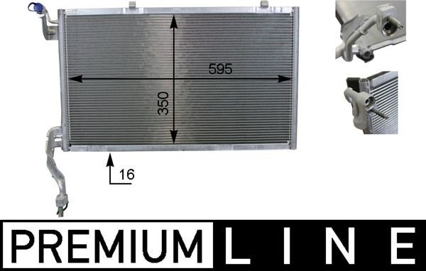 MAHLE ORIGINAL AC 10 000P: Condensator, climatizare fara uscator