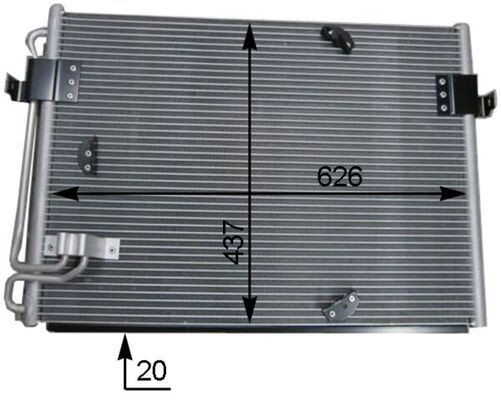 MAHLE ORIGINAL AC 174 000S: Kondensaator, kliimaseade ilma kuivatita