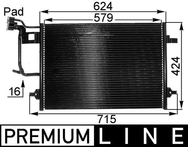 MAHLE ORIGINAL AC 242 000P: Condensator, climatizare fara uscator