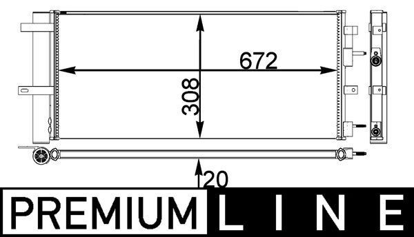 MAHLE ORIGINAL AC 28 000P: Condensator, climatizare cu uscator