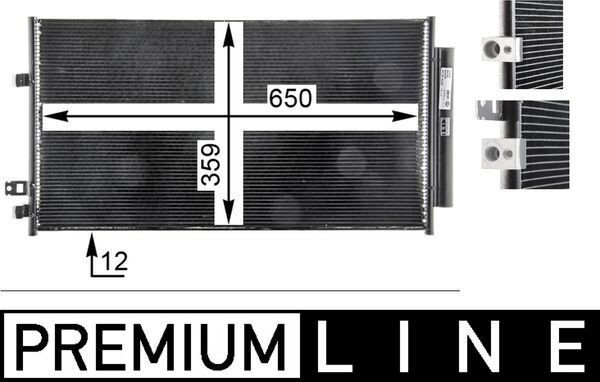MAHLE ORIGINAL AC 33 000P: Condensator, climatizare cu uscator