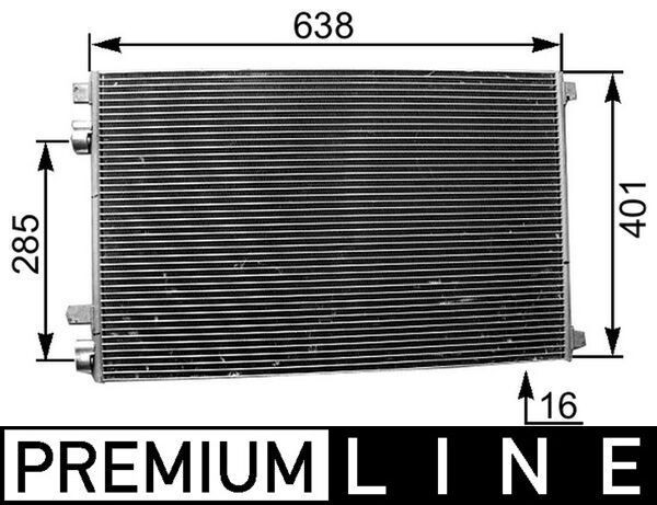 MAHLE ORIGINAL AC 360 000P: Condensator, climatizare fara uscator