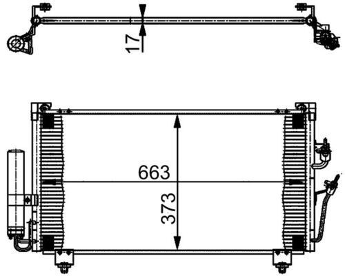 MAHLE ORIGINAL AC 361 000S: Condensator, climatizare cu inel etansare