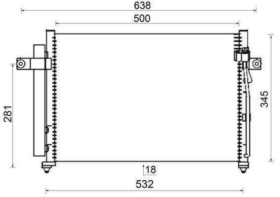 MAHLE ORIGINAL AC 417 000S: Condensator, climatizare cu uscator