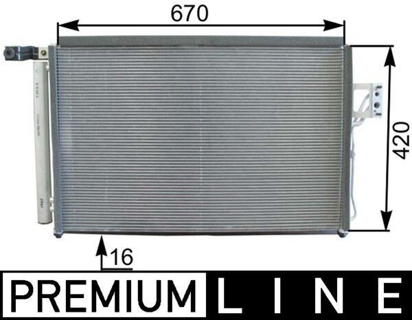 MAHLE ORIGINAL AC 440 000P: Condensator, climatizare cu uscator