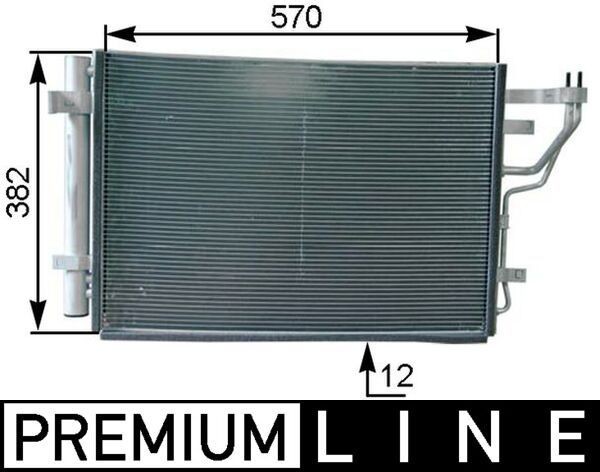 MAHLE ORIGINAL AC 442 000P: Condensator, climatizare cu uscator