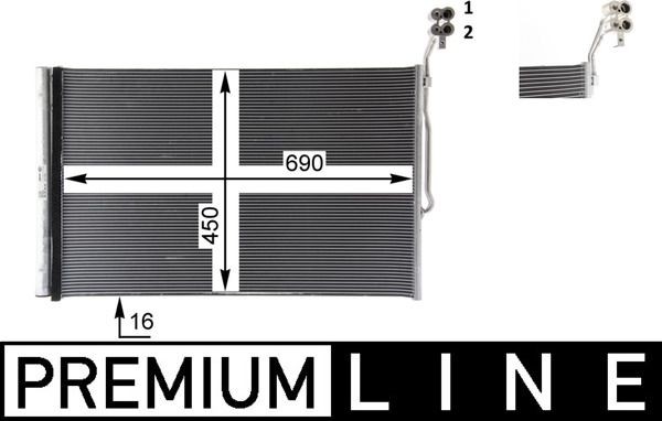 MAHLE ORIGINAL AC 777 000P: Condensator, climatizare cu uscator