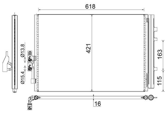 MAHLE ORIGINAL AC 779 000S: Condensator, climatizare cu uscator
