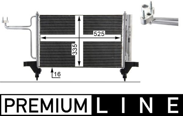 MAHLE ORIGINAL AC 790 000P: Condensator, climatizare cu uscator