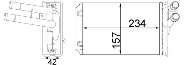 MAHLE ORIGINAL AH 212 000S: Schimbator caldura, incalzire habitaclu