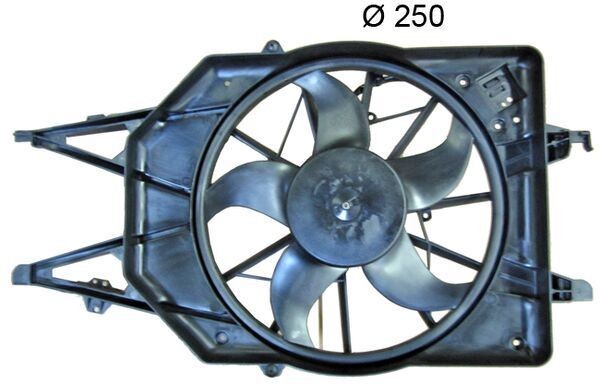 MAHLE ORIGINAL CFF 385 000S: Βεντιλατέρ Installation guide 250mm, Με πλαίσιο του βεντιλατέρ του ψυγείου (Zarge)