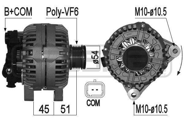 MESSMER 209059A: Alternator 145A