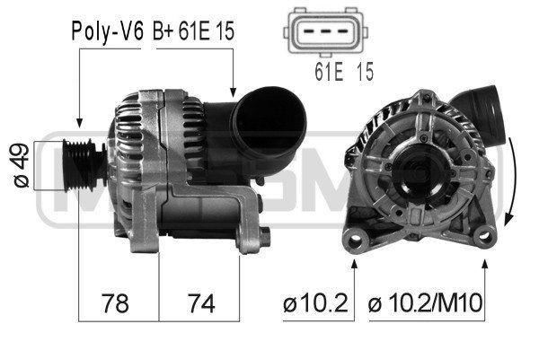 MESSMER 210164A: Alternatore 90A