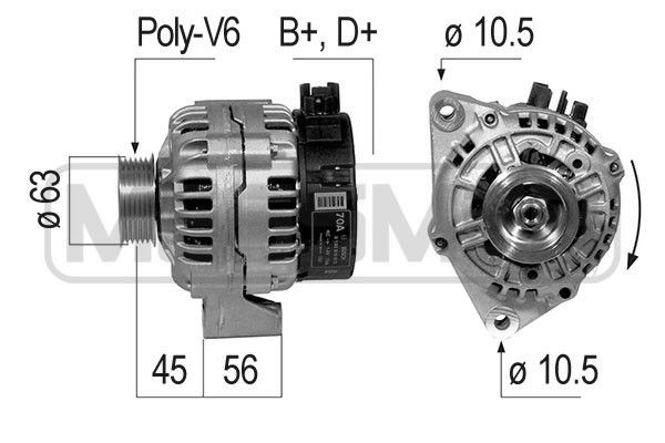 MESSMER 210216A: Dynamo / Alternator 70A