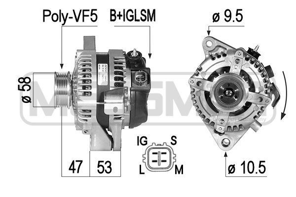 MESSMER 210493A: Alternator 130A