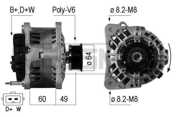 MESSMER 210598A: Alternátor 90A