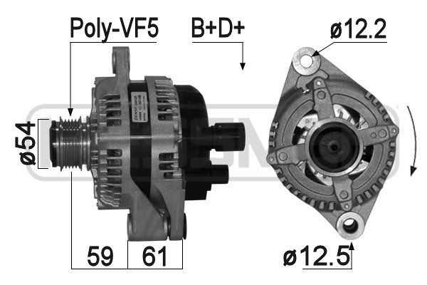 MESSMER 210975A: Generaator 150A