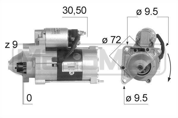 MESSMER 220031A: Startmotor 2,2kw