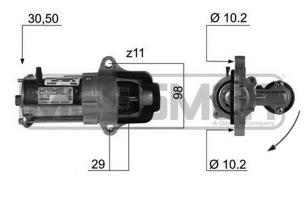 MESSMER 220369A: Démarreur 1,2kW