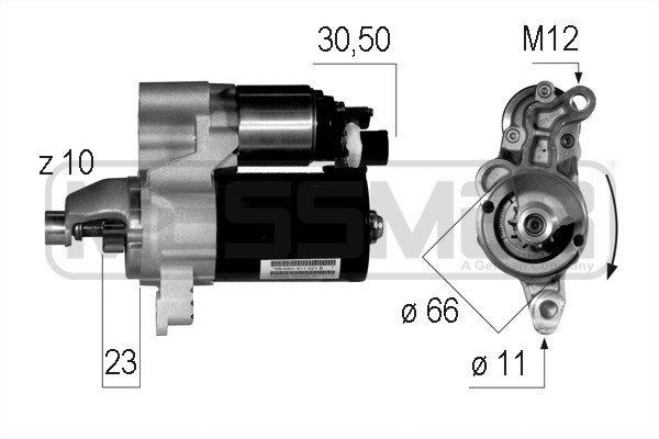 MESSMER 220604A: Starteris 1,1kW