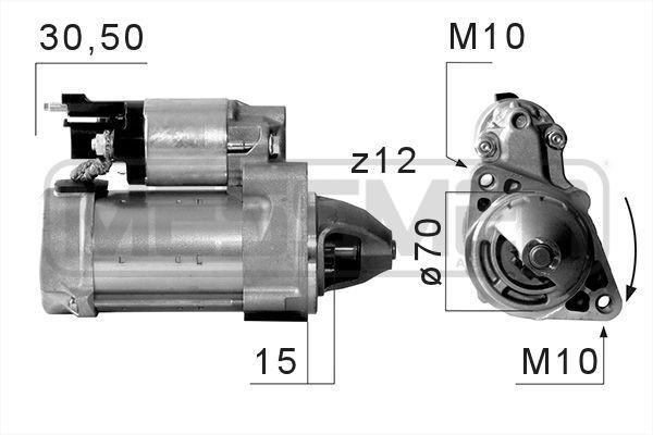 MESSMER 220670A: Starteris 1,8kW