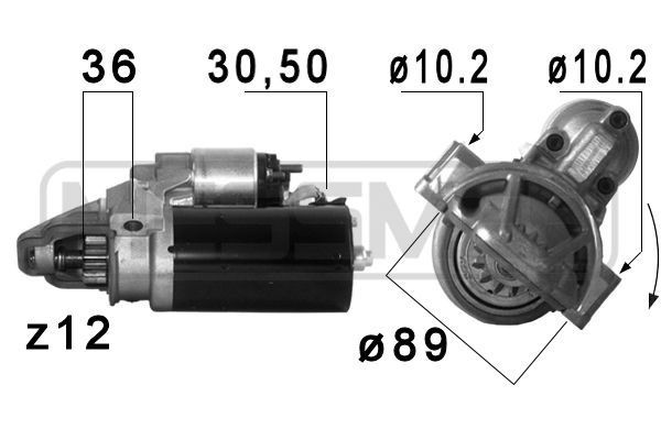 MESSMER 220681A: Startmotor 2,5kW