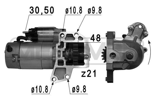 MESSMER 220801A: Käynnistysmoottori 2,2kW