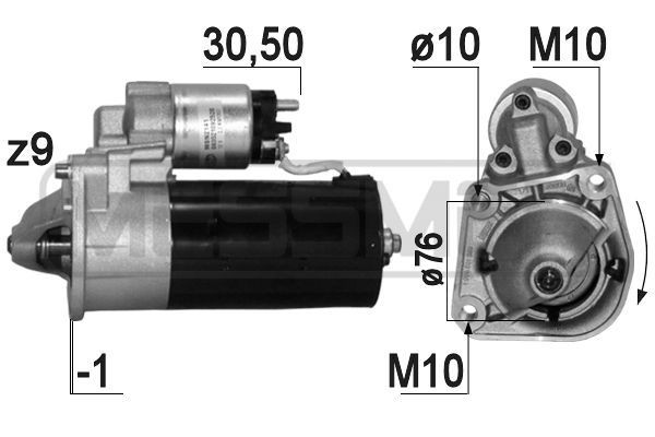 MESSMER 220813A: Startmotor 2,2kw