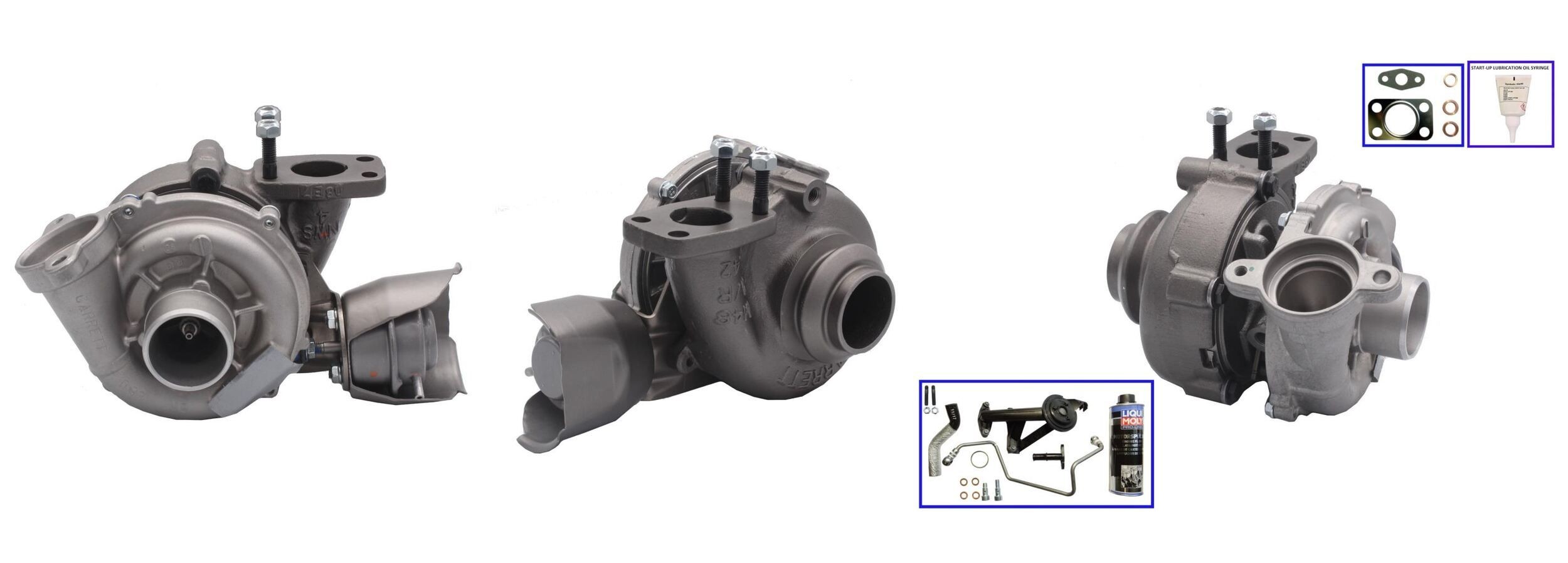 LUCAS LTRPB7534202: Turbolader OE REMAN PRO KIT med pakninger, med tilbehør, med olierør