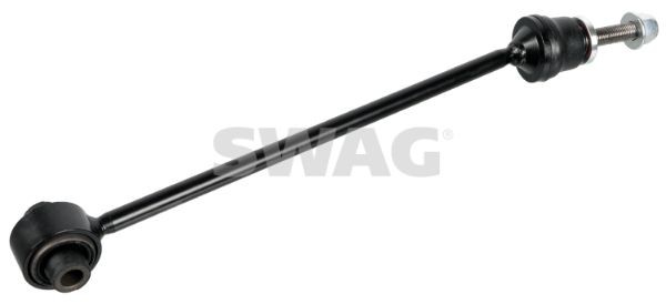 SWAG 33 10 0479: Brat / bieleta suspensie, stabilizator Axa fata stanga, 328mm, Otel, cu piuliță de siguranță