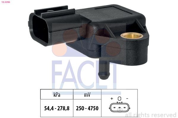 FACET 10.3396: Devējs, Pūtes spiediens Made in Italy - OE Equivalent
