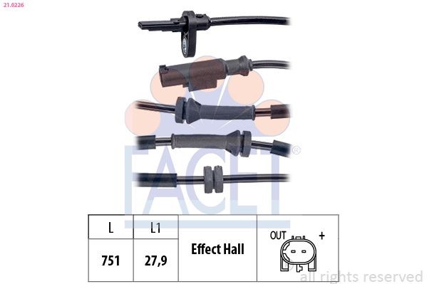 FACET 21.0226: Andur, rattapöörete arv Made in Italy - OE Equivalent
