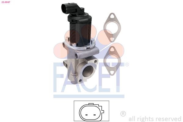 FACET 23.0047: EGR-klapp Made in Italy - OE Equivalent