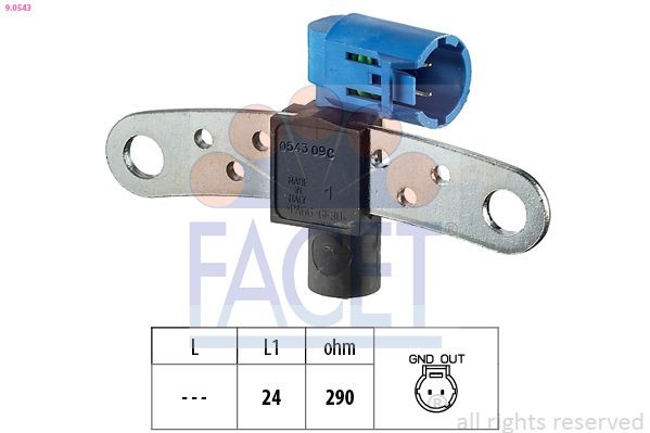 FACET 9.0735: Pööreteandur, automaatk.kast Made in Italy - OE Equivalent
