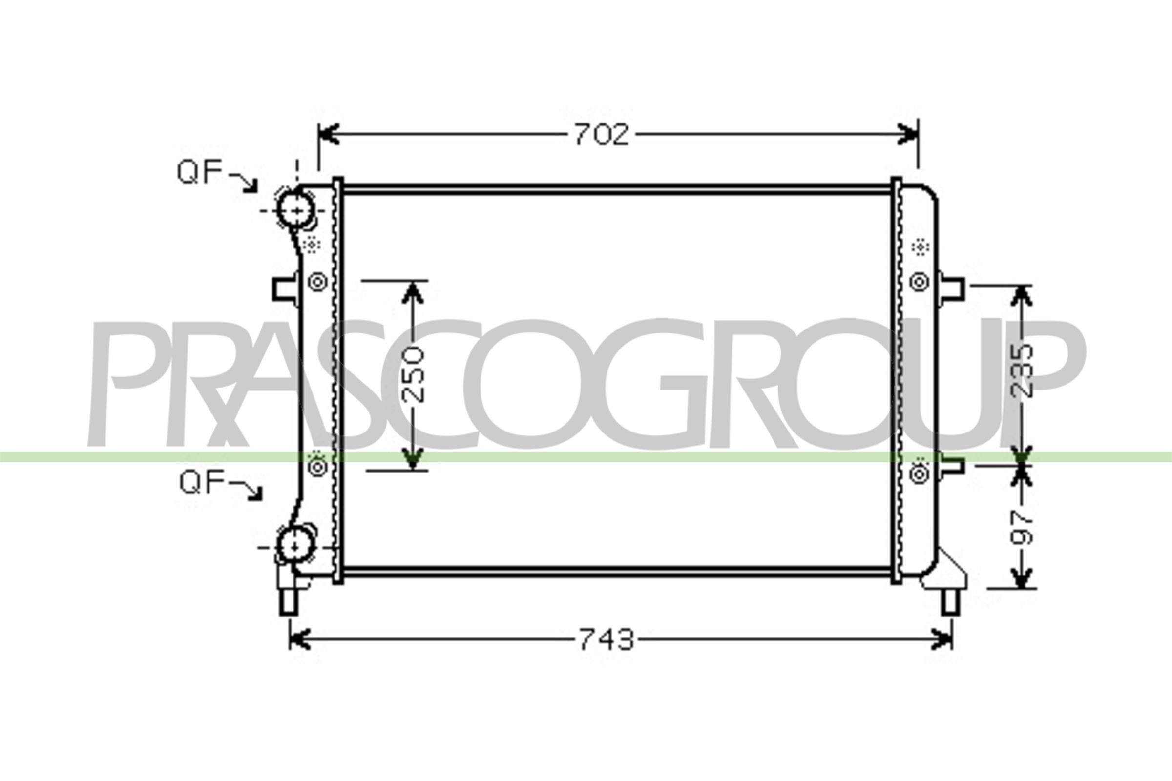 PRASCO AD320R012: Radiator, racire motor AQ cu cuplaje rapide