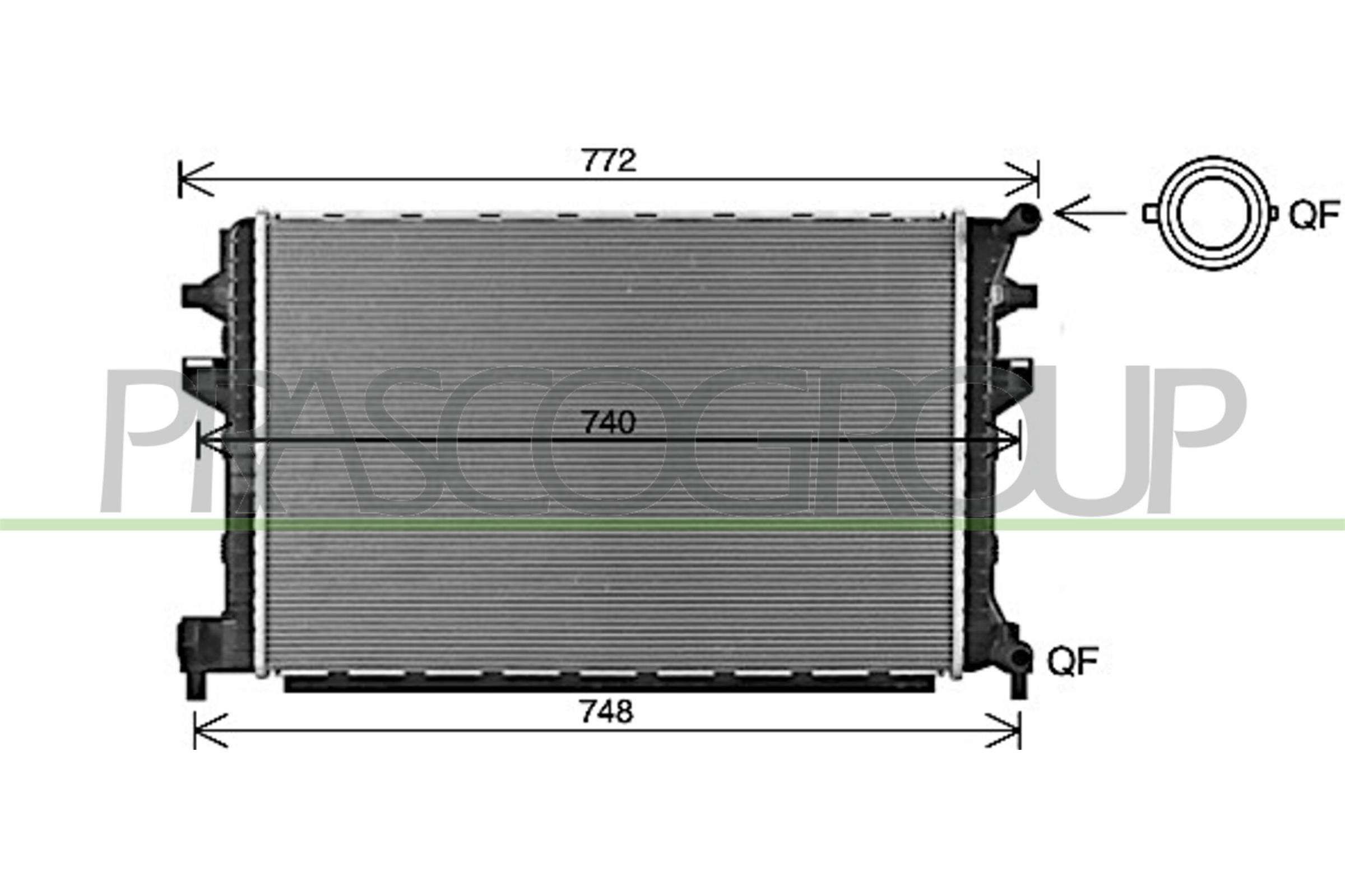 PRASCO AD324R006: Radiator, racire motor AQ cu cuplaje rapide