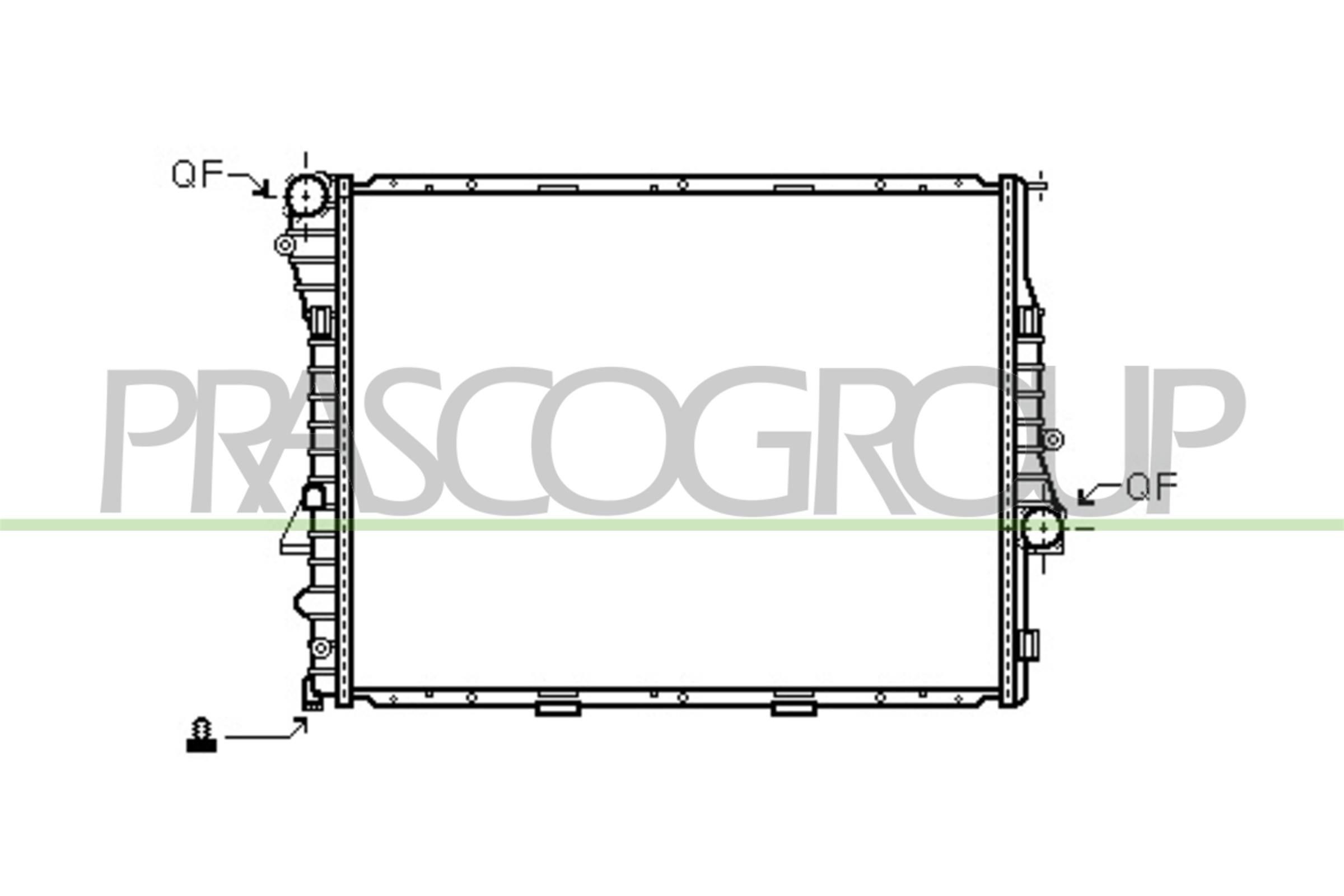 PRASCO BM820R005: Radiaator, mootorijahutus AQ kiirliidesega