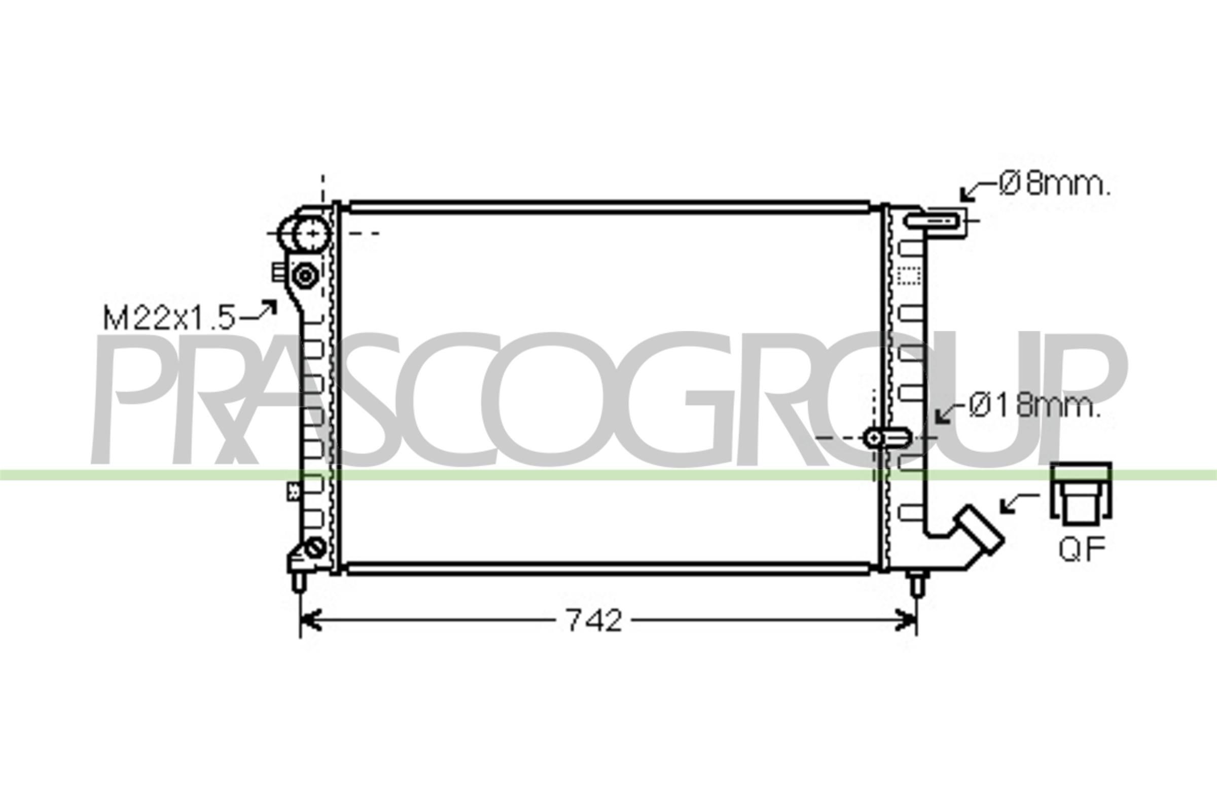 PRASCO CI032R018: Radiator, racire motor AQ cu cuplaje rapide
