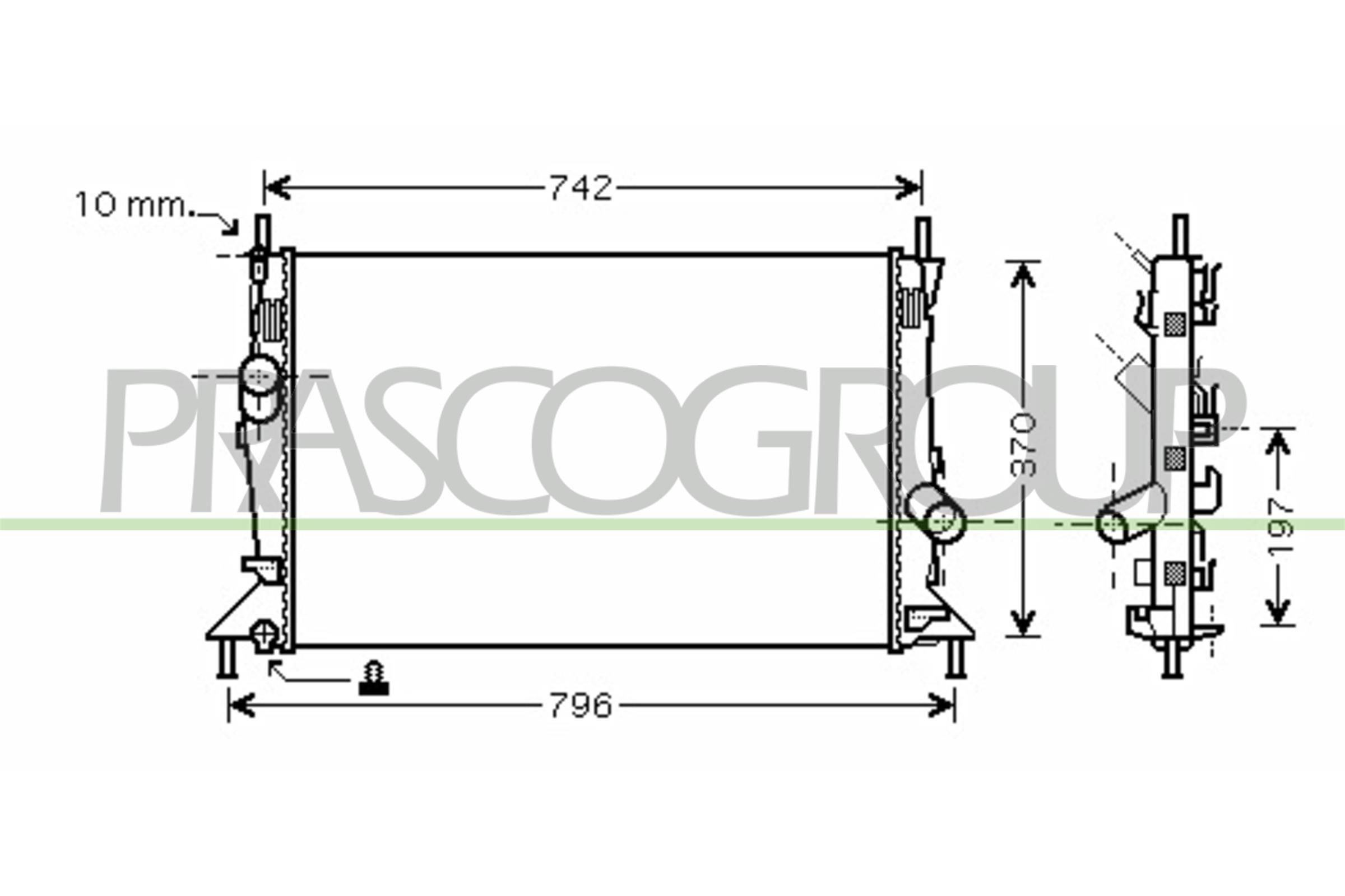 PRASCO FD424R003: Radiaator, mootorijahutus AQ