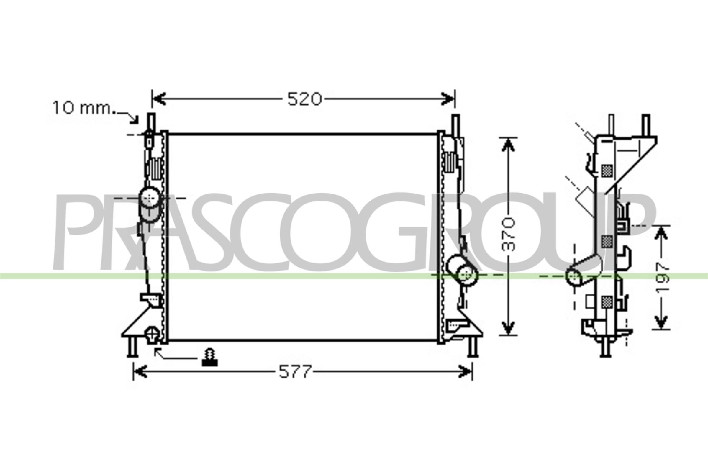 PRASCO FD424R006: Radiator, racire motor AQ