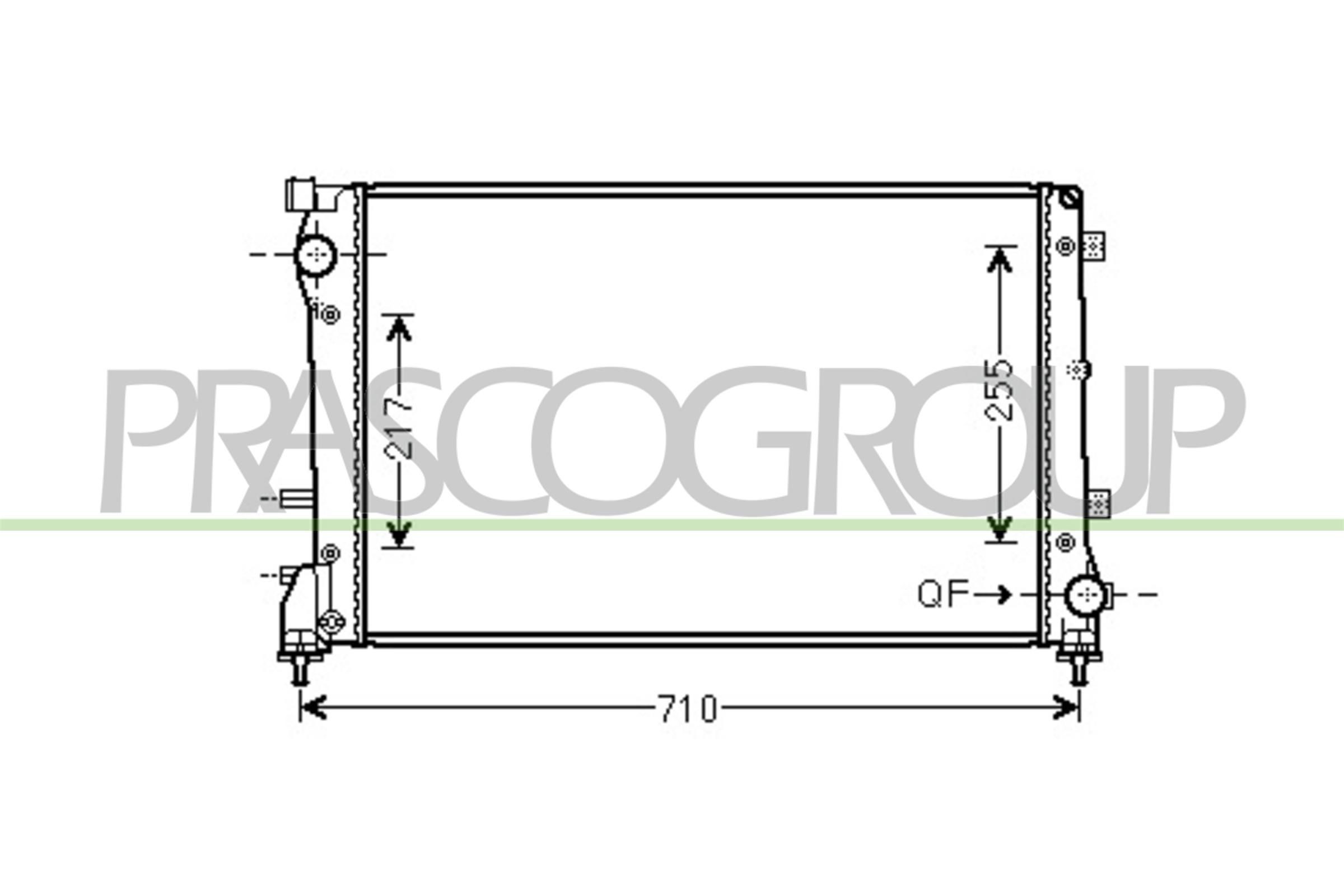 PRASCO FT030R004: Radiator, racire motor AQ cu cuplaje rapide