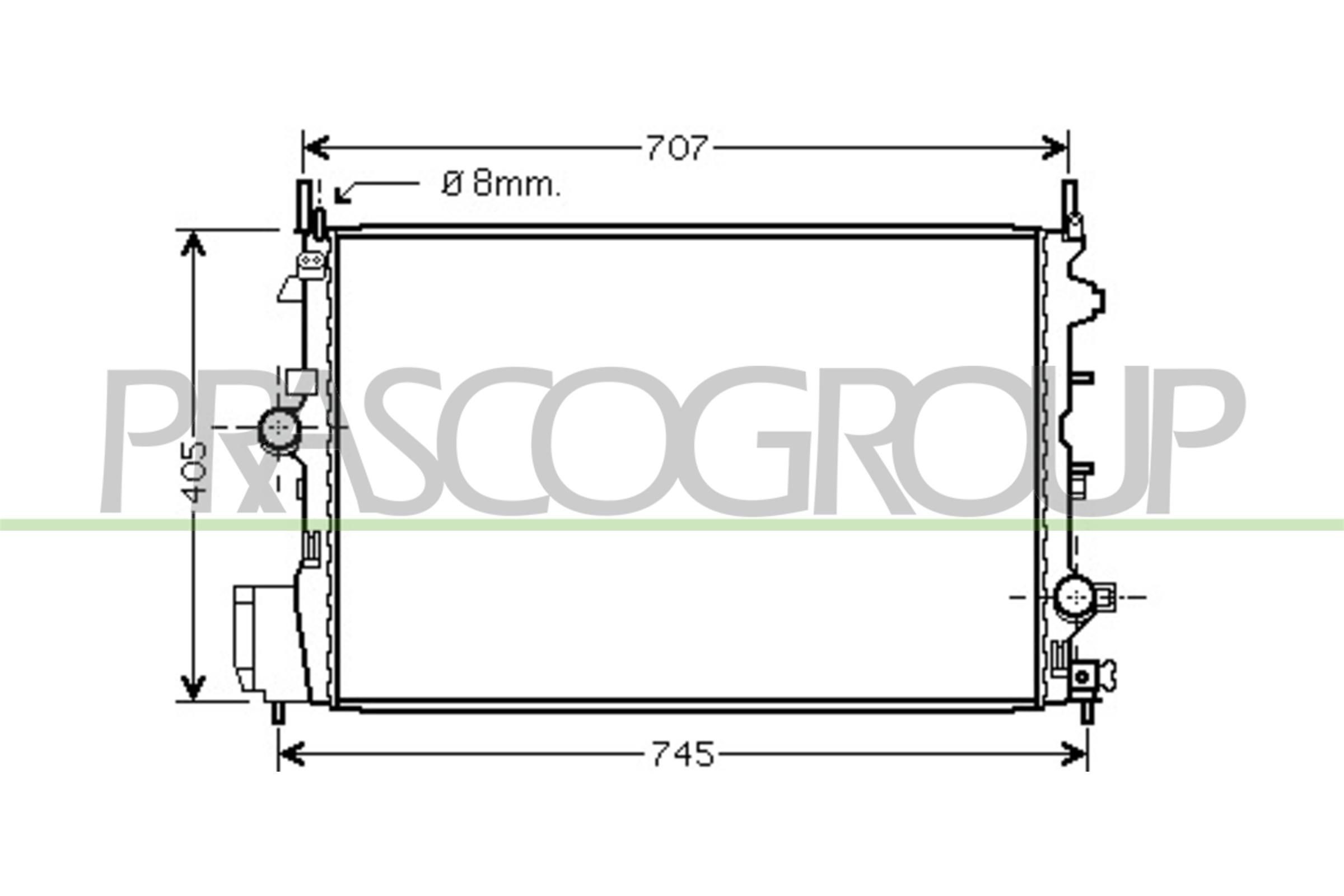 PRASCO FT520R007: Radiator, racire motor AQ