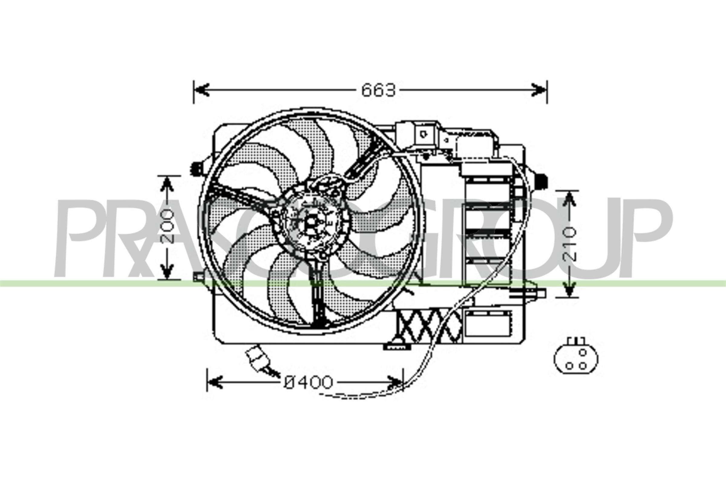 PRASCO MN304F002: Radiaatori ventilaator AQ 400mm