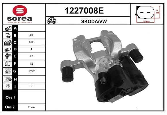 SNRA 1227008E: Etrier de frână