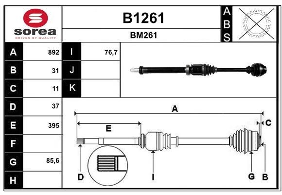 SNRA B1261: Planetara 892mm