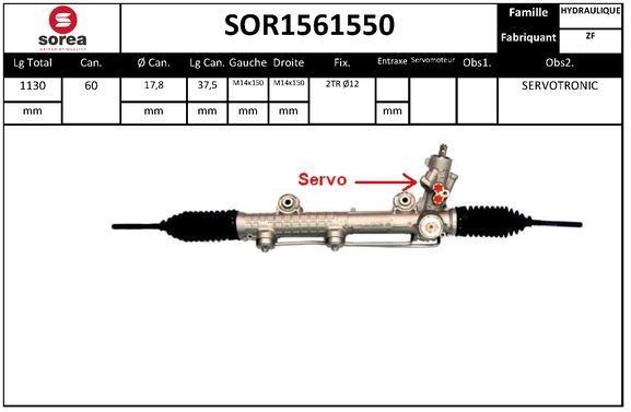 SNRA SOR1561550: Casetă de direcție